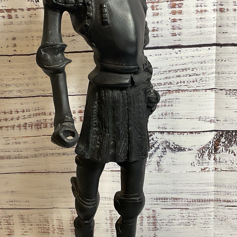 VTG. 18" Black Resin? Don Quijote Figural Sculpture- MISSING STICK