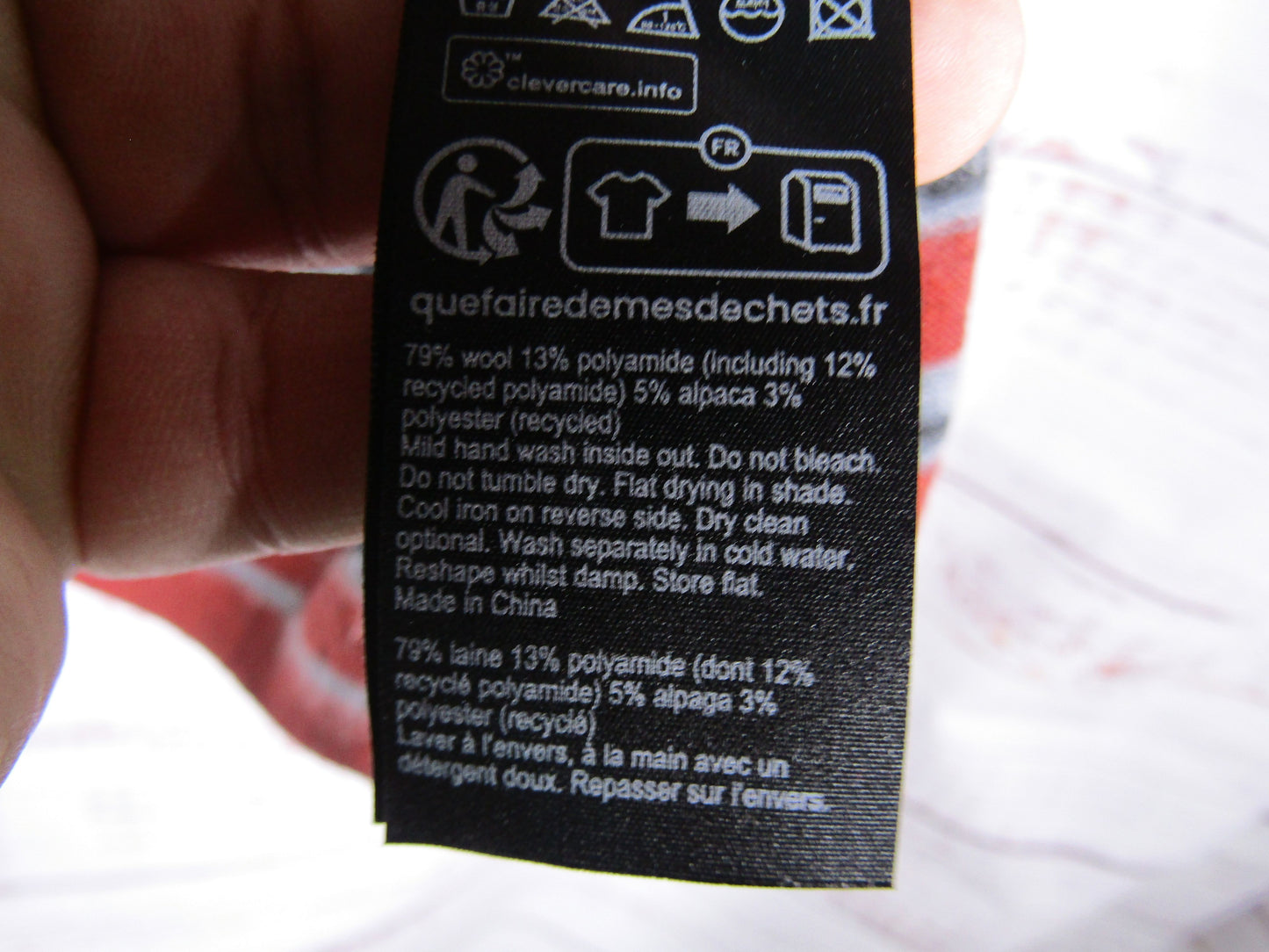 AllSaints Stafford Men's Striped Wool Blend Short Sleeve Polo Shirt Size L