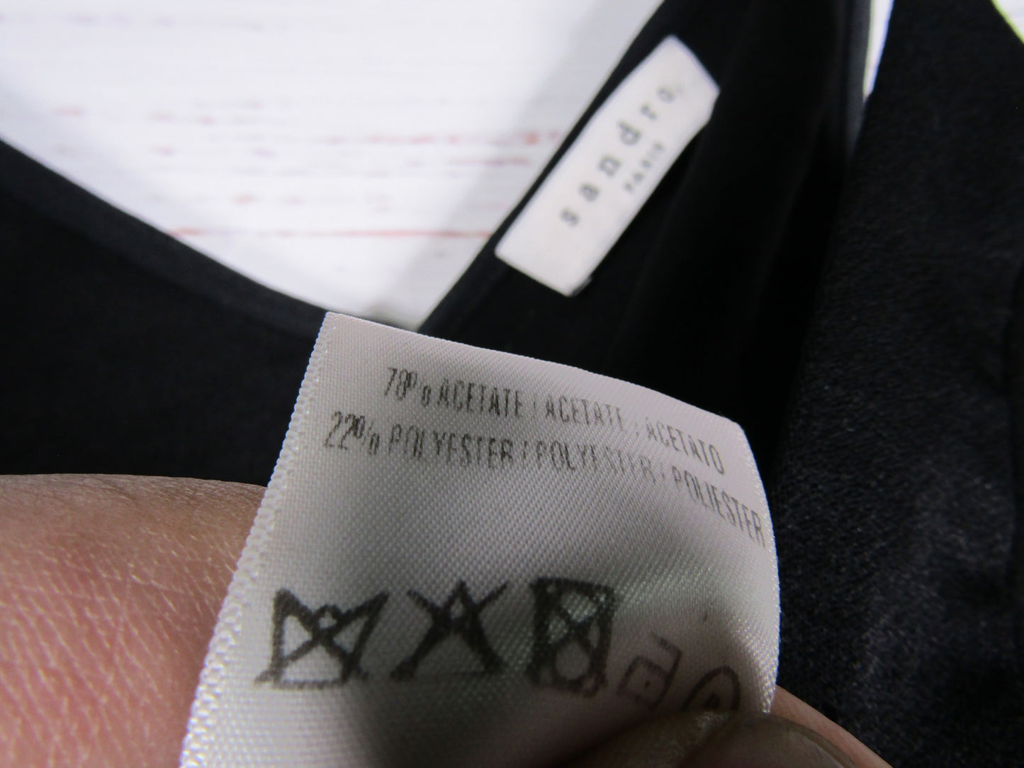 Sandro Women's Black Plunge Neckline Jumpsuit Size 36