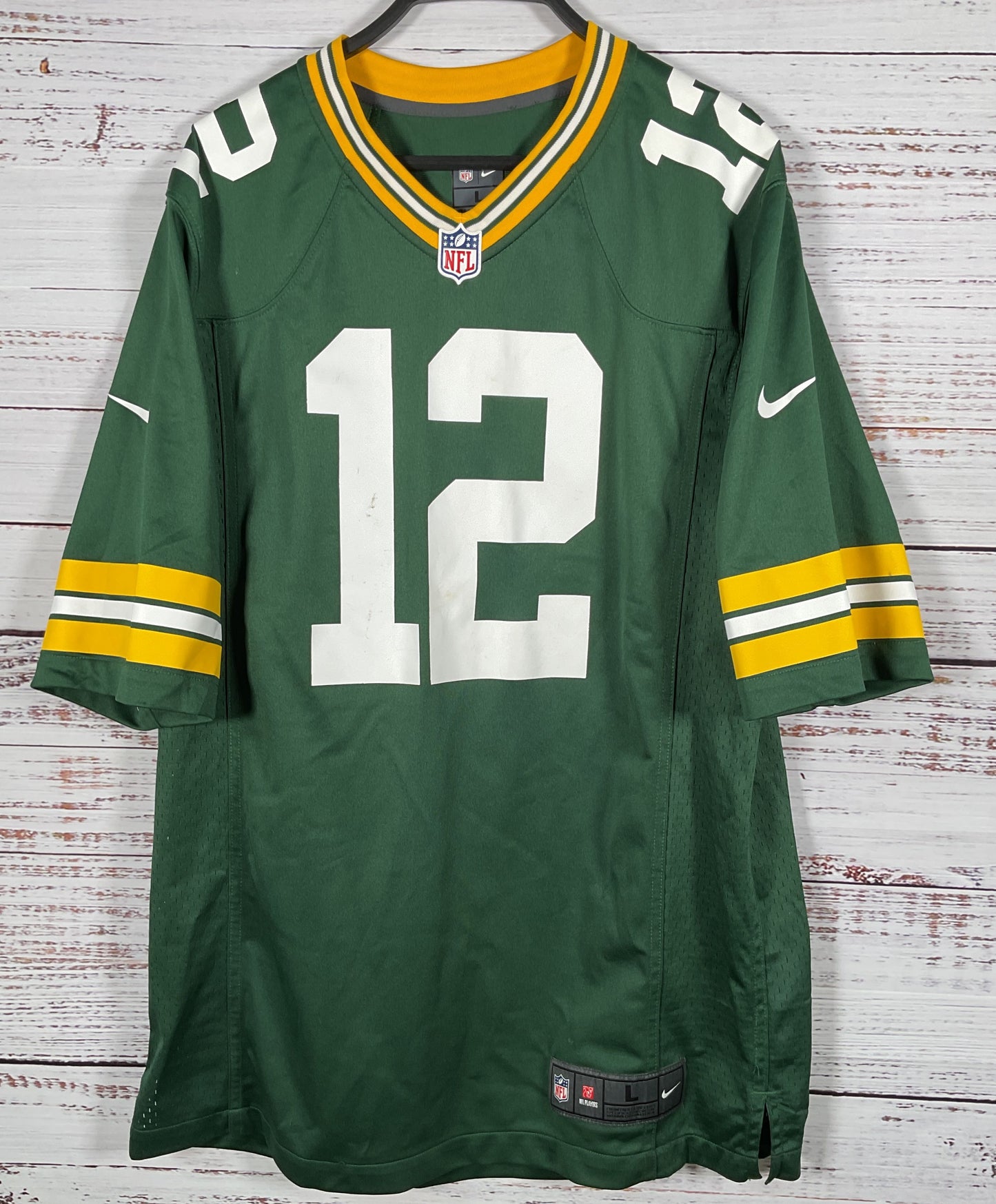 Nike On Field Green Bay Packers Rodgers Jersey Size L