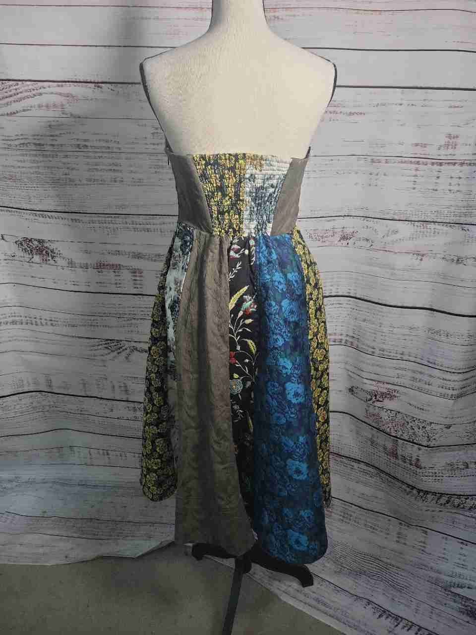 Women's Anthropologie Floral Sweetheart Midi Dress Size 10