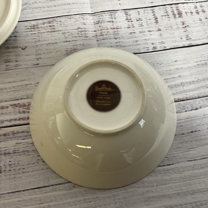 VTG. ROSENTHAL Classic Nina Campbell Pearl China Bowl w/ Lid - 5"