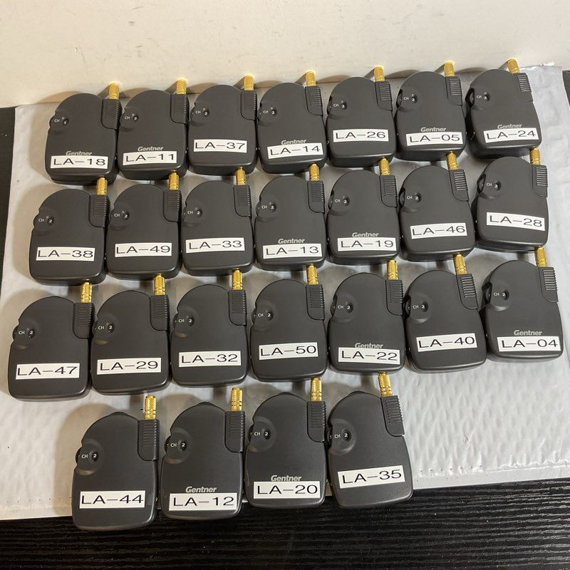 Lot of 25 GENTNER RX-6 Black Portable Audio Assistive Listening Receivers