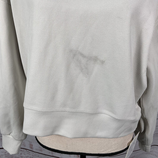 Lululemon Bone White Perfect Oversized Ribbed Crop Crew Sweater - Size 6