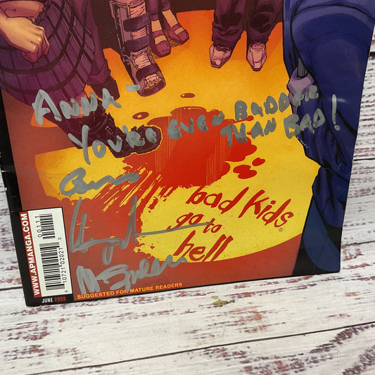 Bad Kids Go To Hell 1 Anthony Vargas Matt Spradlin Barry Wernick Signed Comic
