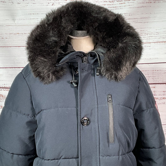 PUREMSX Women's Black All Weather Conditions Mountain Coat with Hood- SZ L