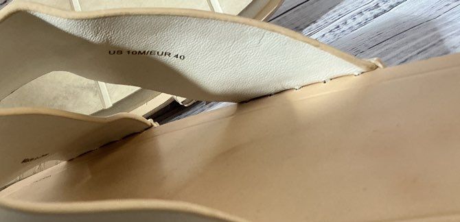 Vince Cream Nico Slide Leather Sandal Size 10