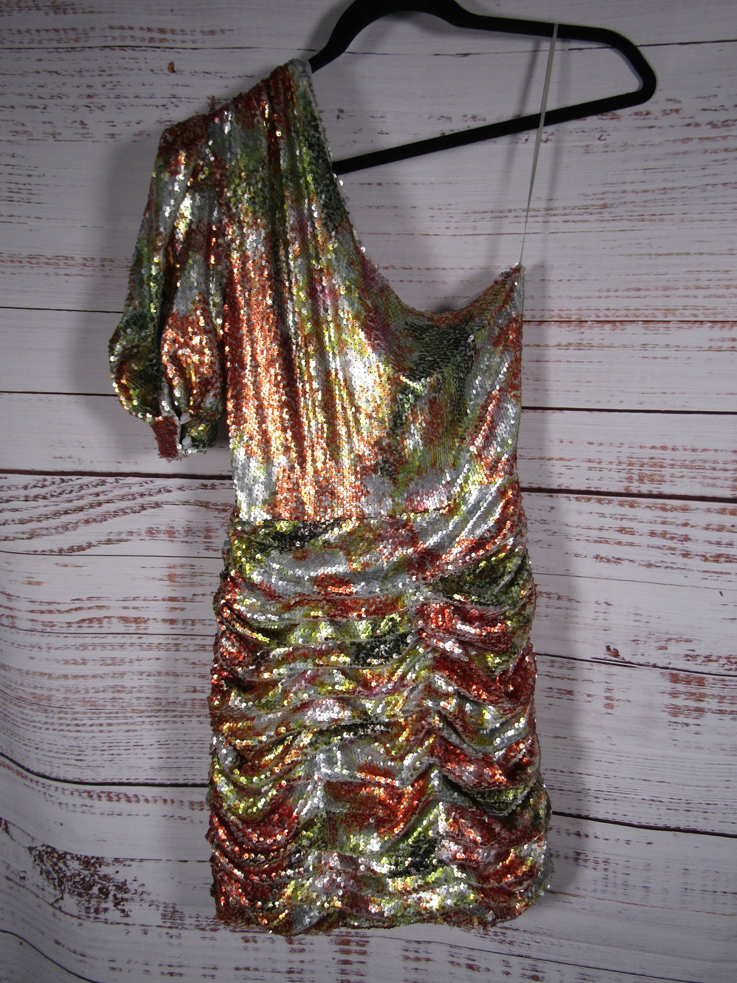 Ronny Kobo Eden Women's Multi-Color Sequin One Shoulder Dress Size S