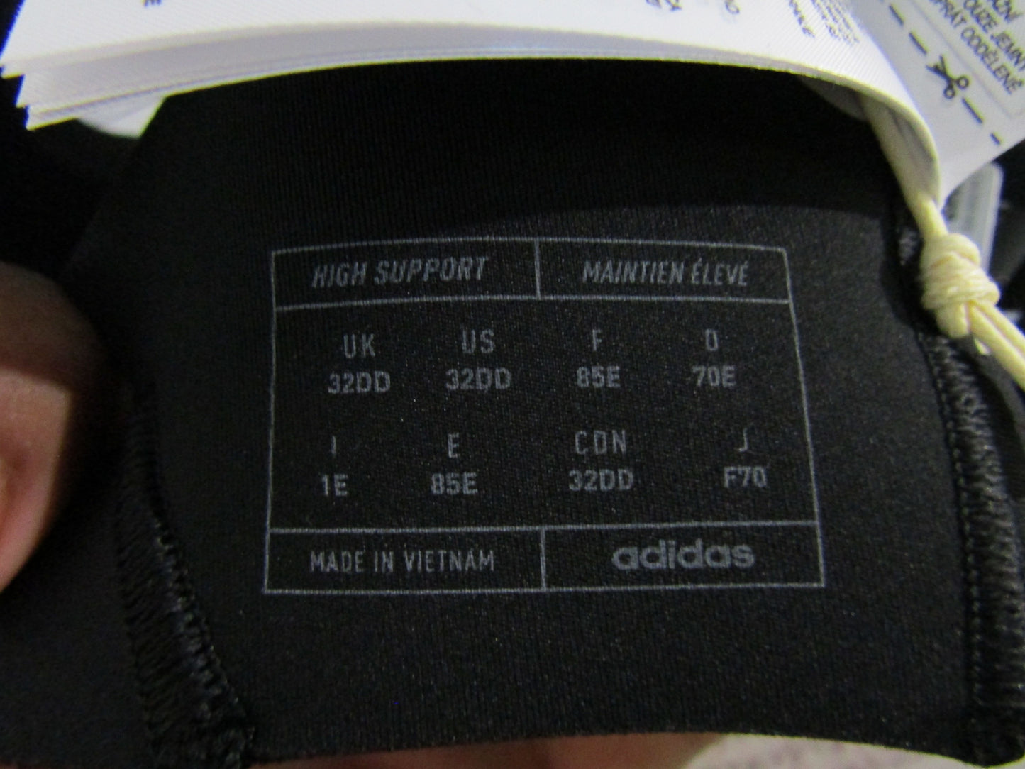 Adidas TLRD Impact Luxe High Support Zip Bra Size 32DD