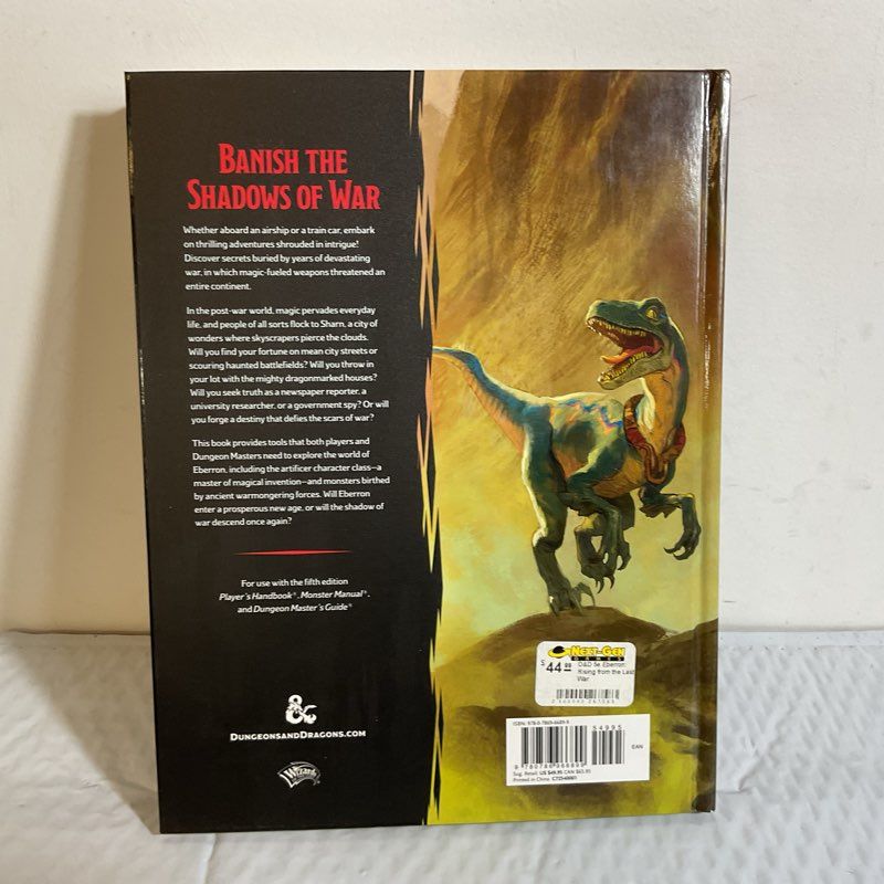 D&D Dungeons & Dragons 5e Eberron Rising From The Last War Standard Cover