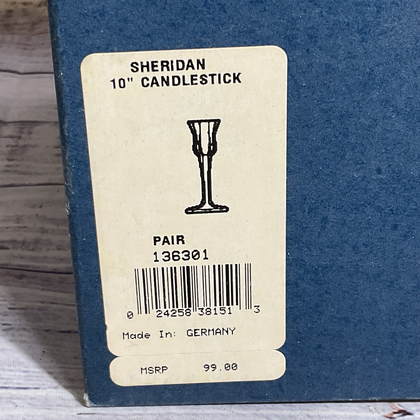 Pair of MARQUIS by WATERFORD Sheridan 10" Candlesticks