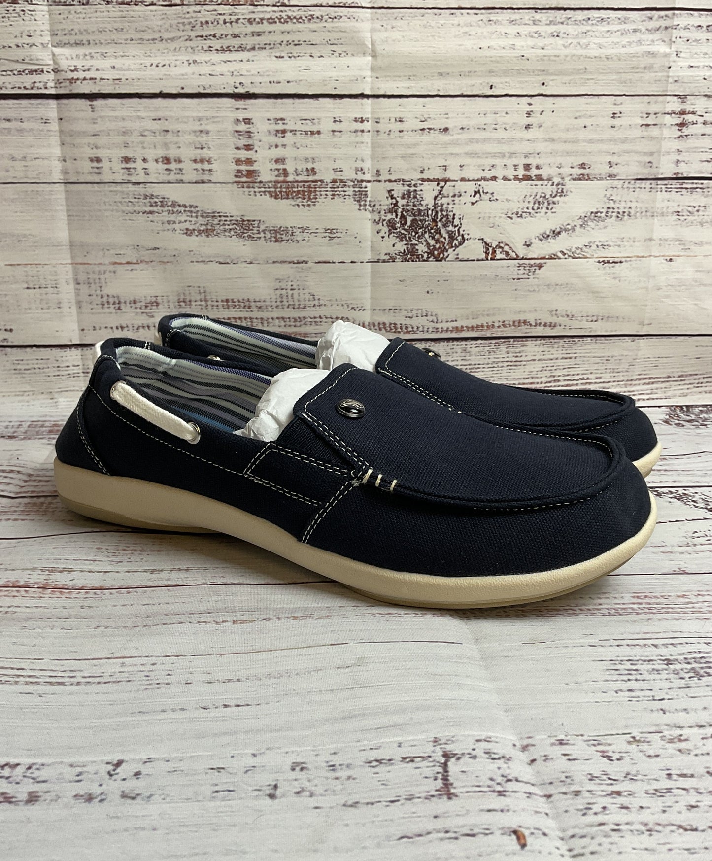 Walk Hero Navy Blue Slip-On Casual Shoe Comfort and Support Women 10