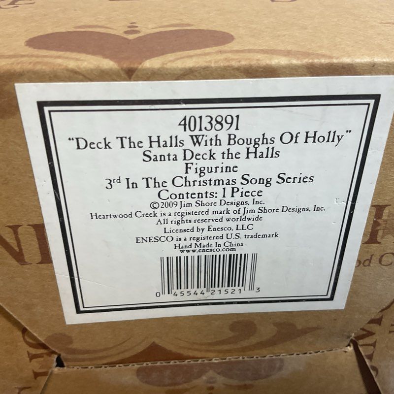 VTG. JIM SHORE "Deck The Halls with Boughs of Holly" Figurine