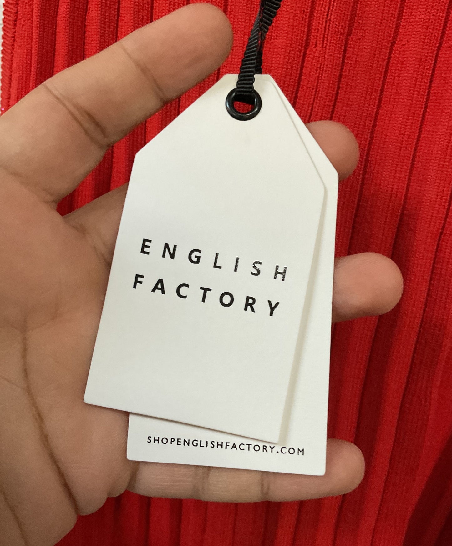 English Factory Women's Orange Pleated A-line Knit Mini Dress Size S