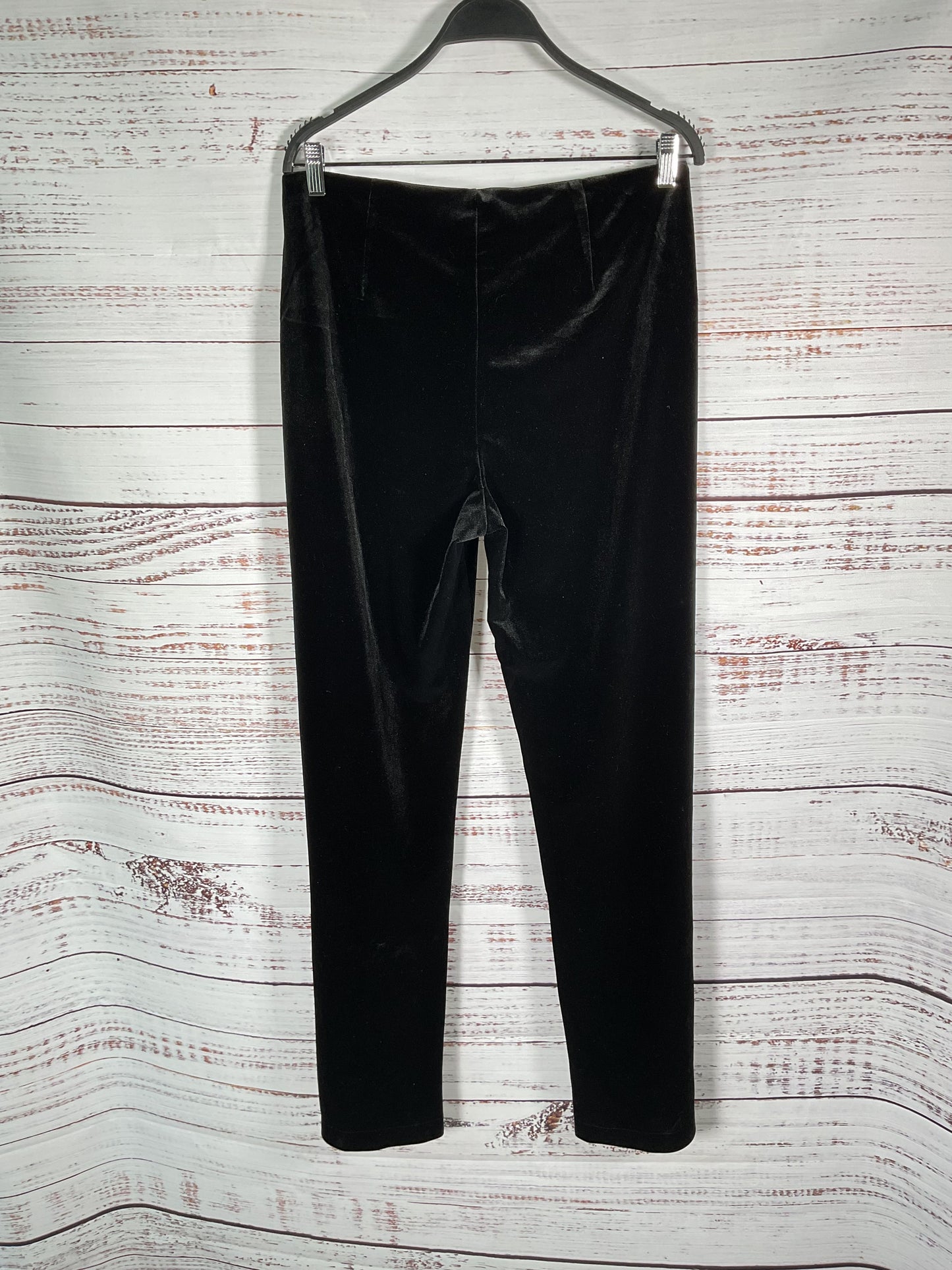 Lyssé Black Velvet Straight-Leg Pants - Size XL New