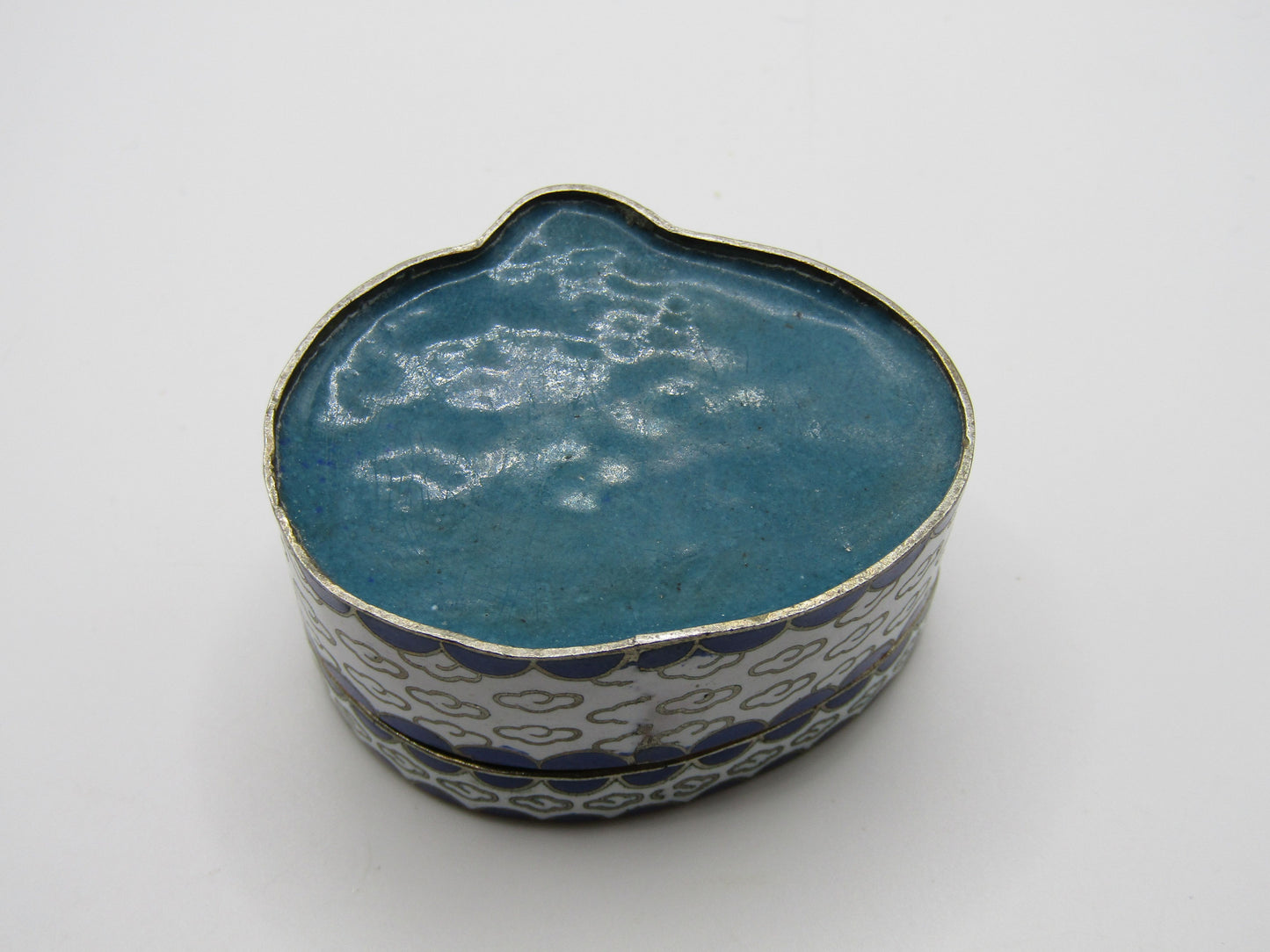 Vintage Handcrafted Cloisonne Enamel Floral Bird Motif Pill Box