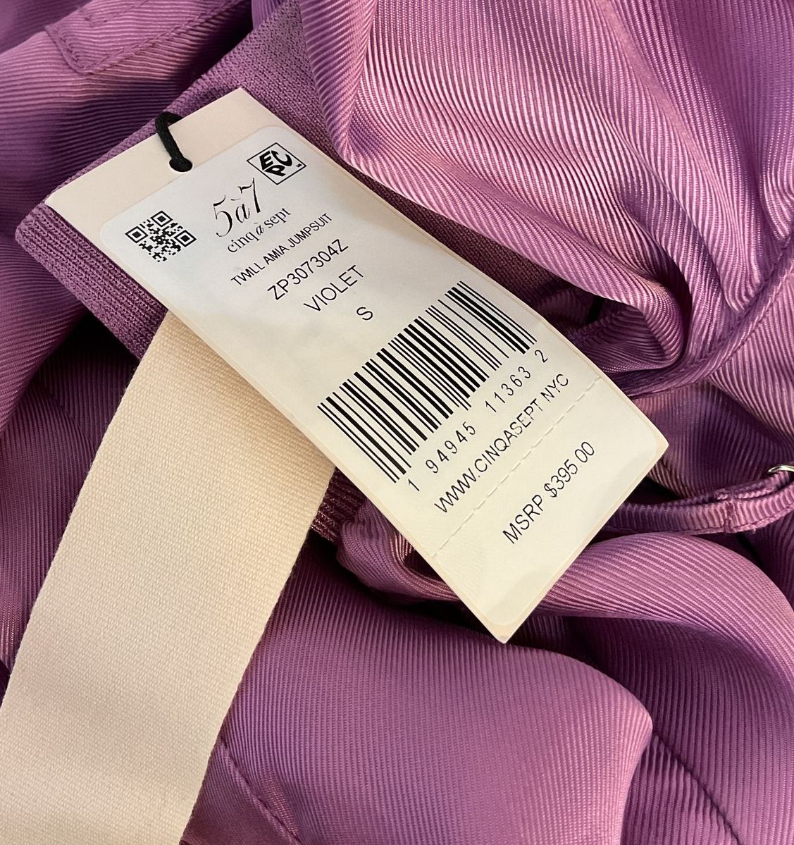 Cinq a Sept 5 A 7 Amia Jumpsuit Violet S