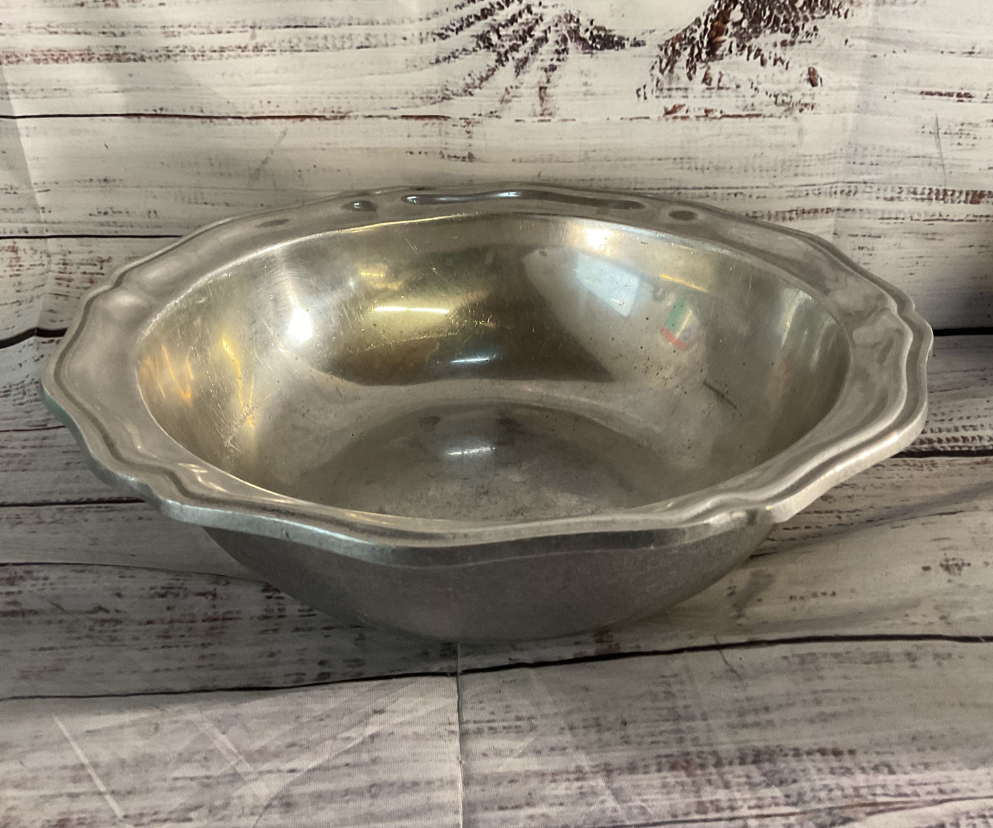 Wilton Mount Joy Armetale Country French Decorative Bowl Pewter