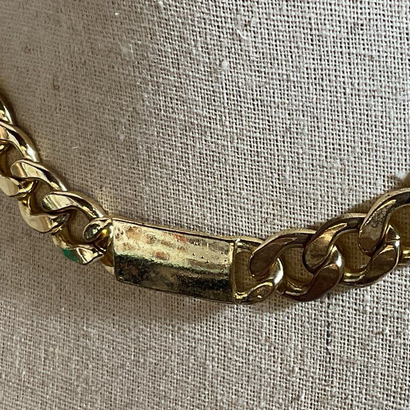LULUS Gold Tone Curb Chain Choker Necklace- 17"