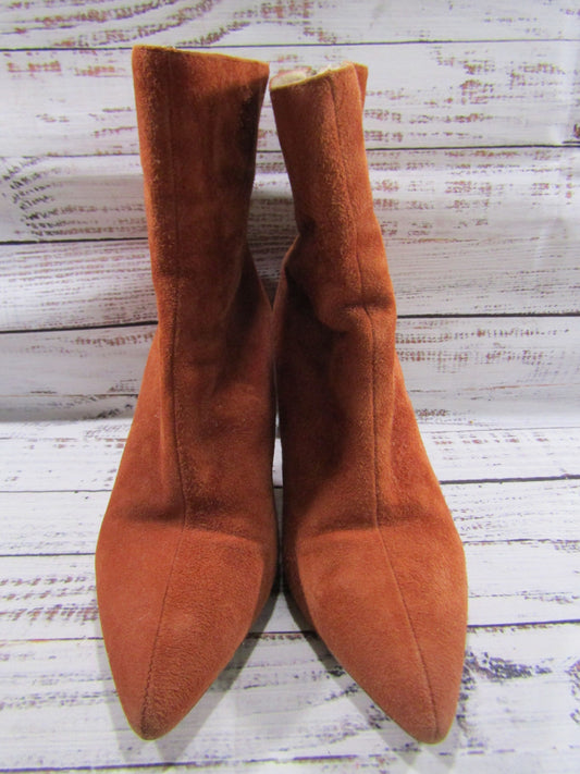 Club Monaco Women's Clay Suede Ankle Zip Boots Size 7 Made in Italy