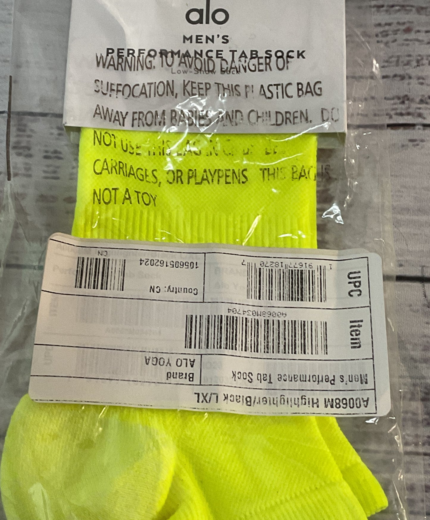 ALO Performance Tab Socks Highlighter L/XL