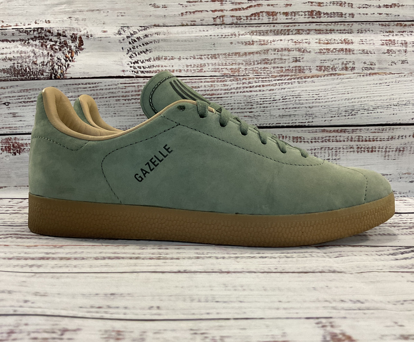Adidas Gazelle Decon Men's Taupe Green Suede Low Top Sneakers Size 5.5 CG3705