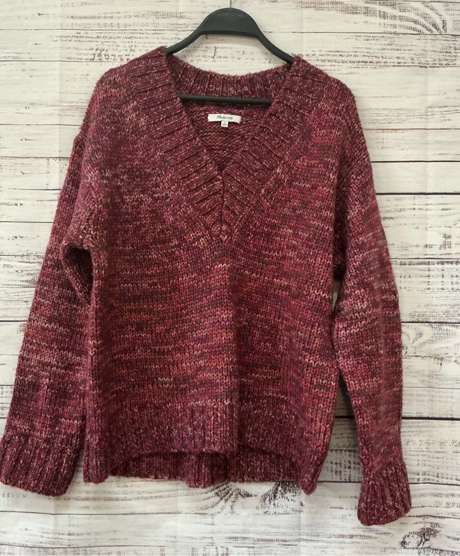 Women's Madewell Oversized Pink/Purple Sweater Size S