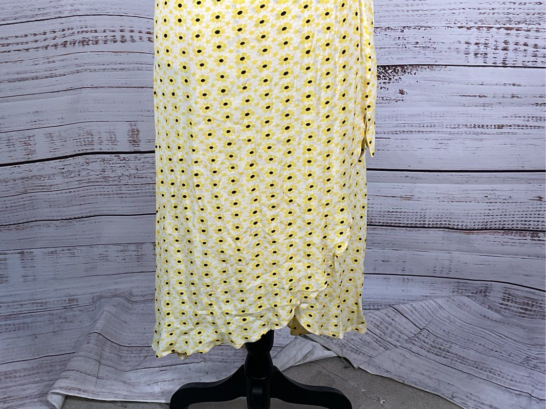 NWT GANNI Women's Maize Wrap Crepe Dress- SZ 36