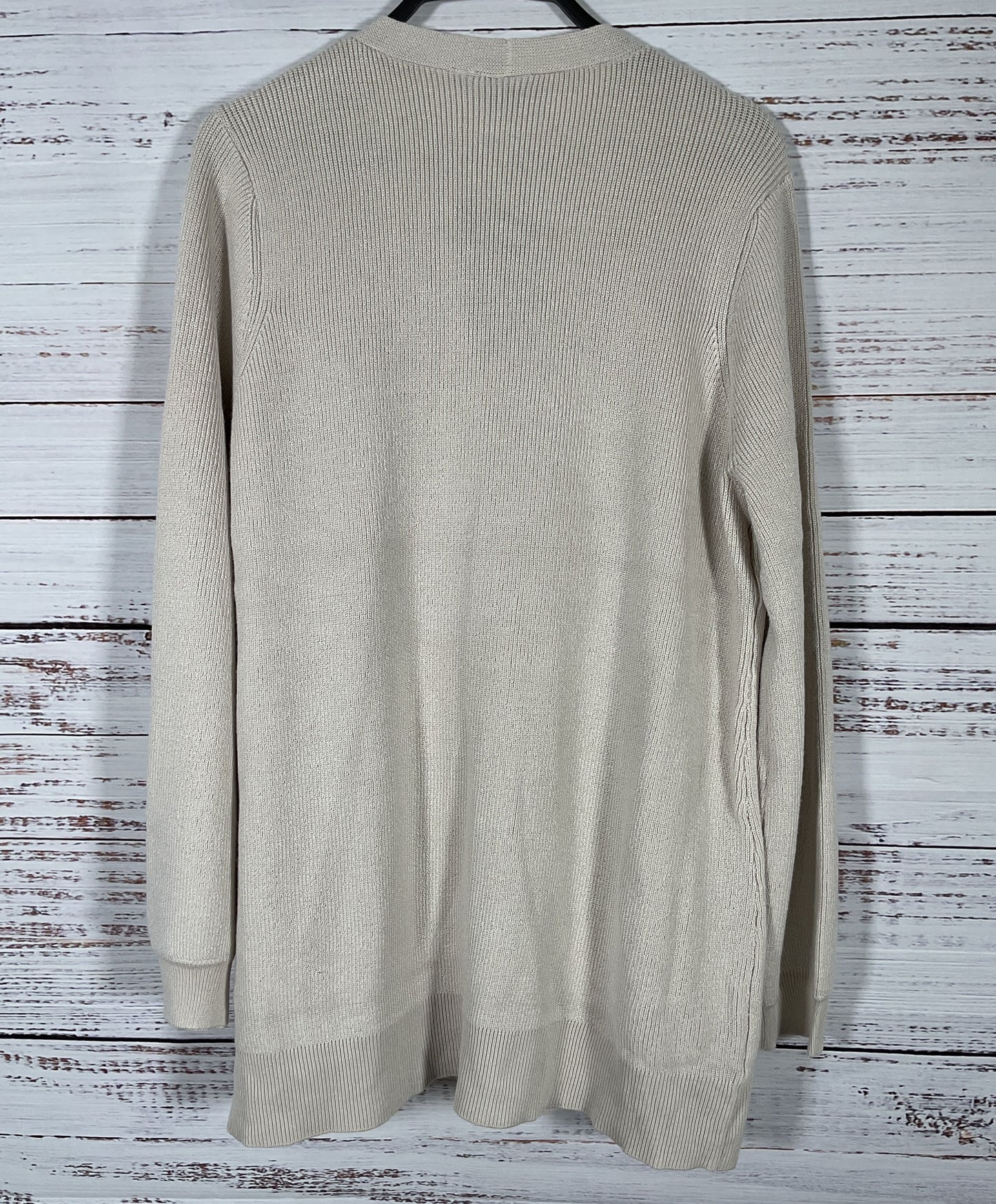 Devotion by Cyrus Women's Beige Open Cardigan Sweater Size L