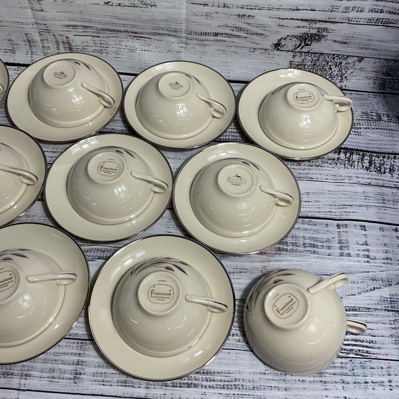 Franciscan Fine China Carmel Pattern 25 Pc. Cup & Saucer Set