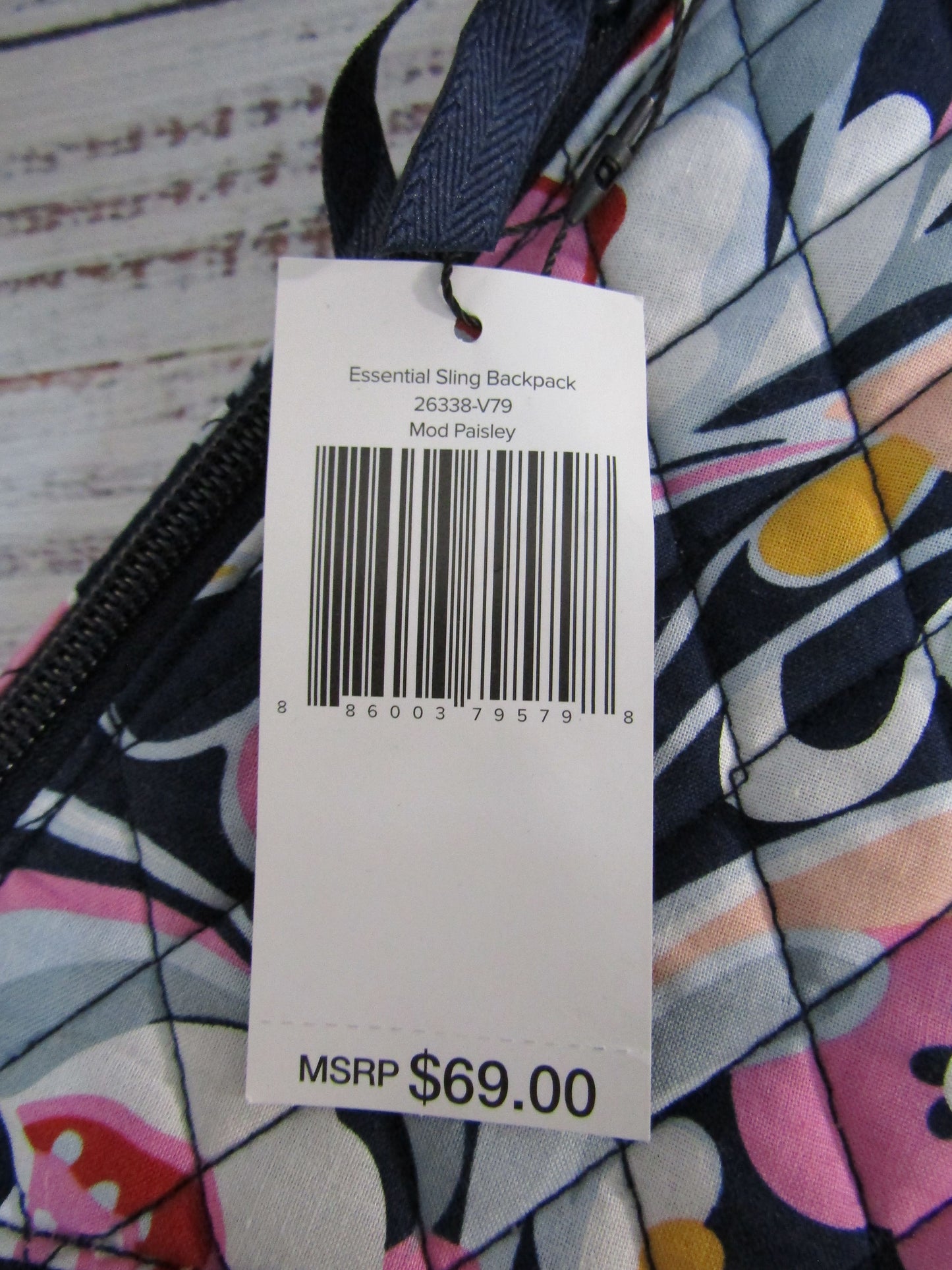 Vera Bradley Women's Multi-Color Floral Paisley Essential Sling Backpack