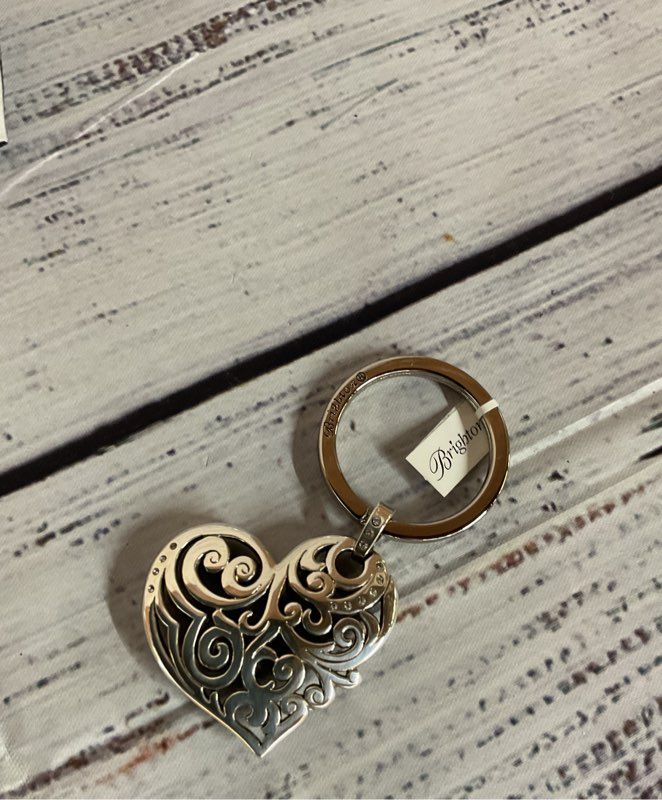 Brighton Silver Tone Heart Keyring