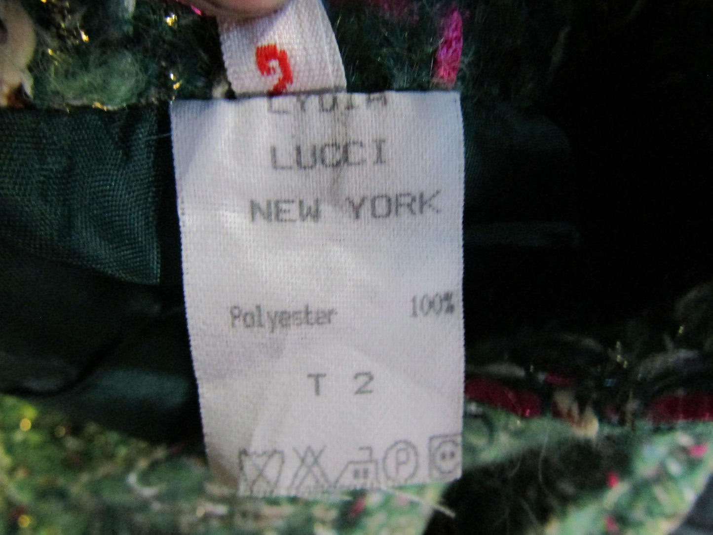 Vintage Lydia Lucci Women's Green Plaid Tweed Skirt Size 2