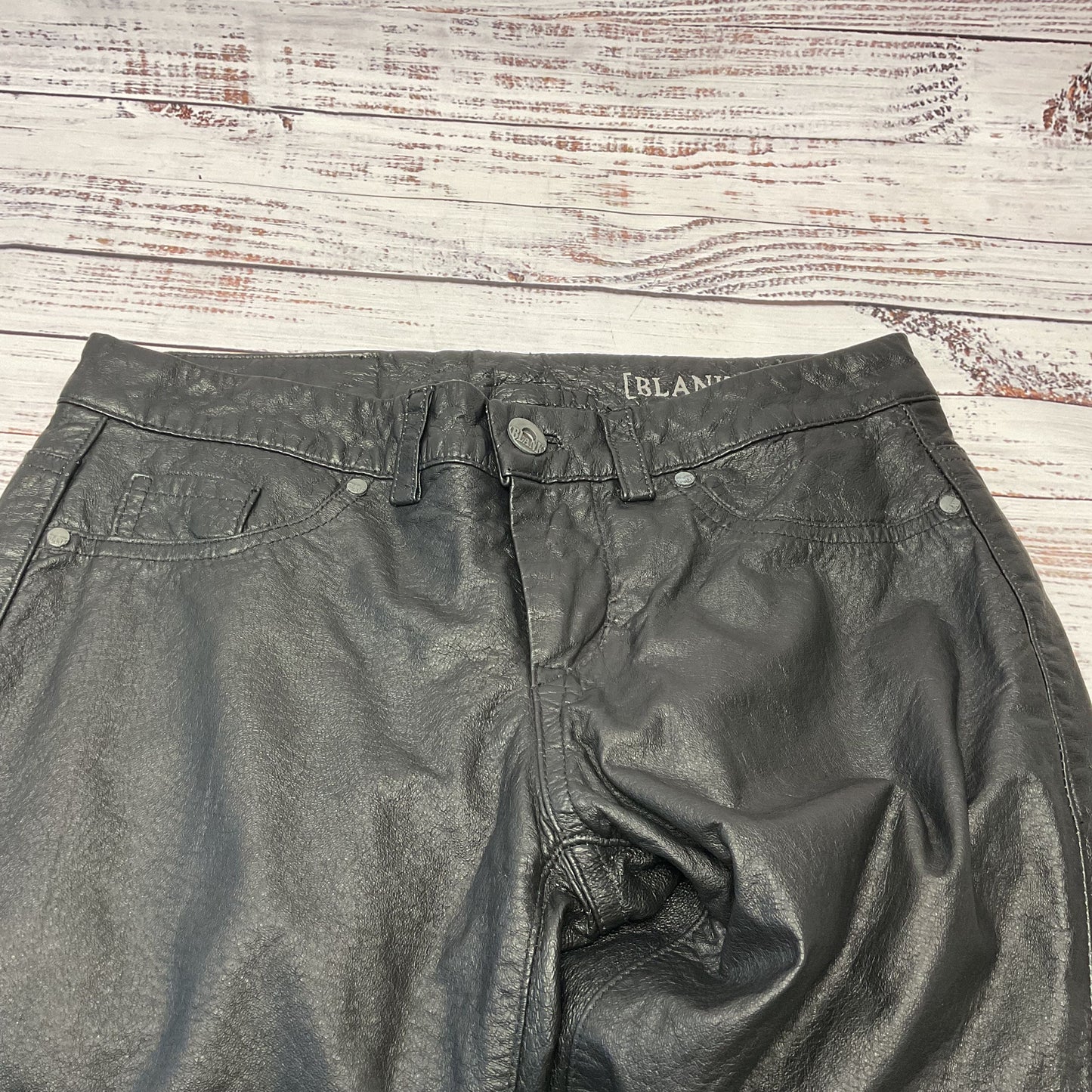 Blank NYC Black Leather Jeans Style Pants - Size 26