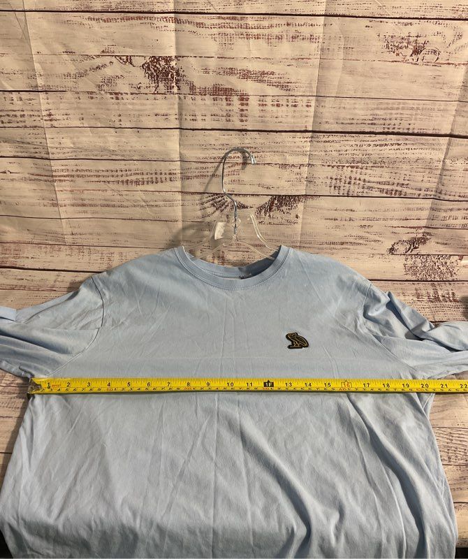 OVO Octobers Very Own Long Sleeve Men’s Crewneck Shirt Blue Size M
