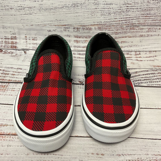VANS Classic Slip On Plaid Houndstooth Multicolor Sneaker Dress Shoe Kids 12 New