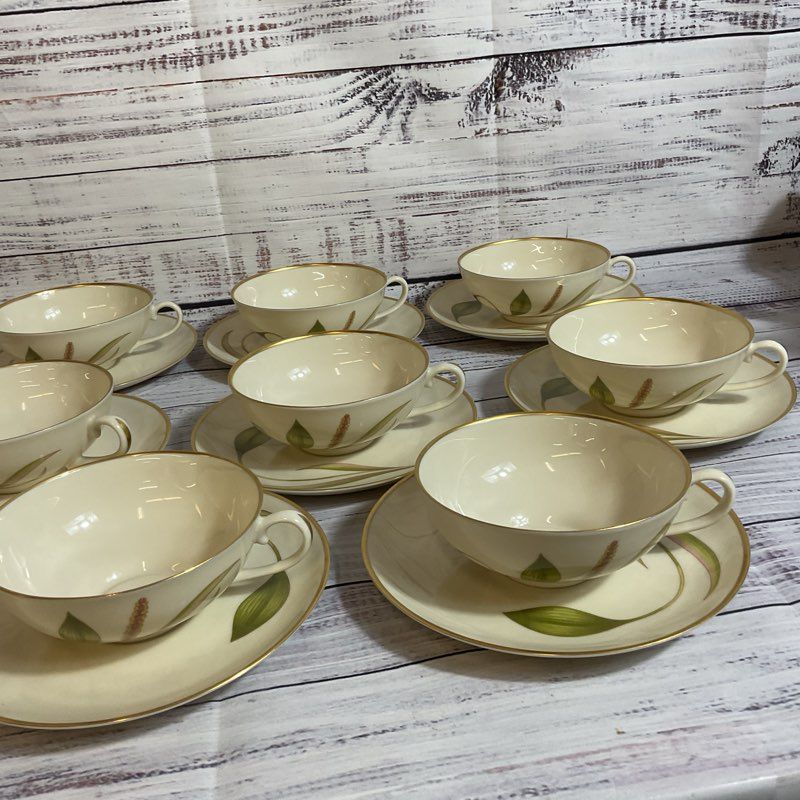 Set of 8 FRANCISCAN "Mesa" Teacups & Saucers