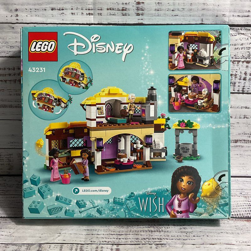 2 Lego x Disney Wish Building Sets City Of Rosas 43223 & Asha's Cottage 43231