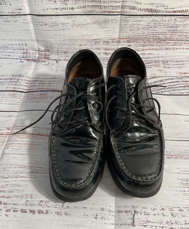 Women's TOD'S Patent Leather Oxford Lace Up Shoes Size 5 Made in Italy
