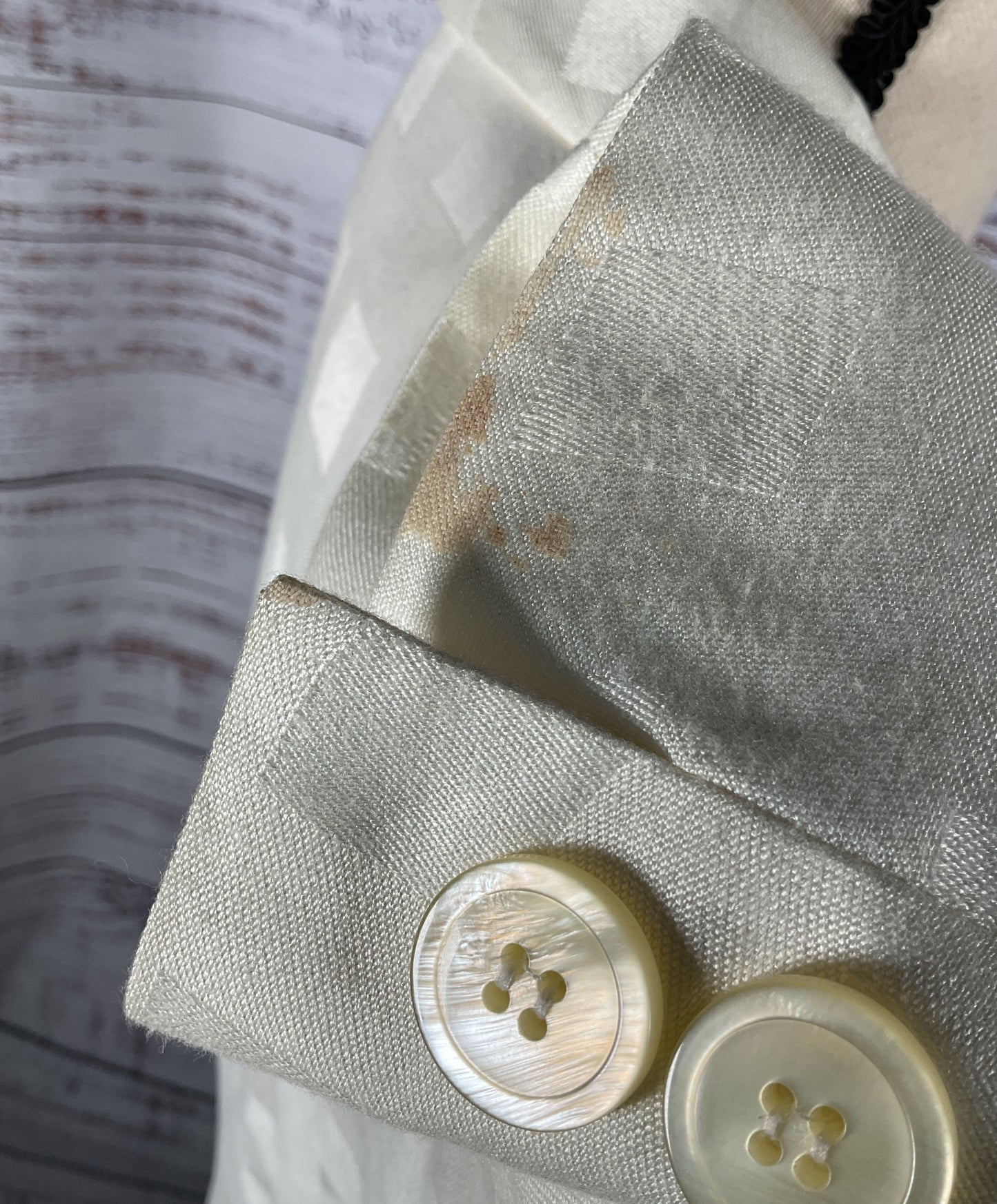 Christian Dior 2 Piece Suit Set Cream Jacket/Skirt Women's Size 8