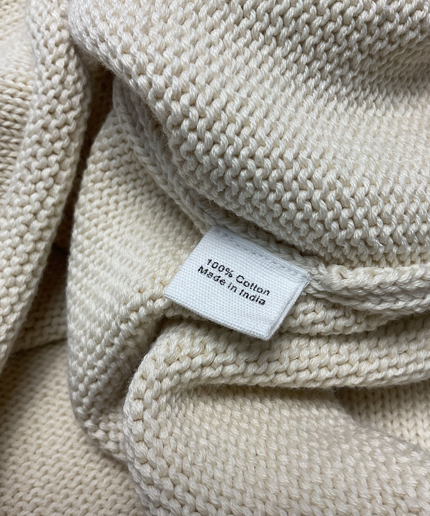 Chan Luu Whipstitch Eggshell White Knit Sweater O/S