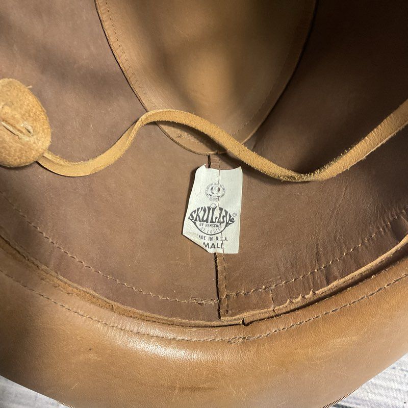 VTG. Skully's Henschel Brown Suede Snap Slouch Western Cowboy Safari Hat Size S