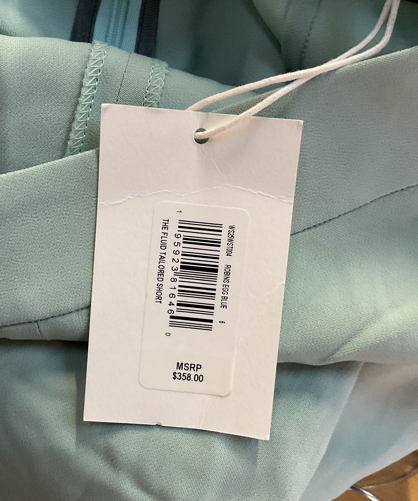 Frame The Fluid Tailored Shorts Robin Egg Blue 6