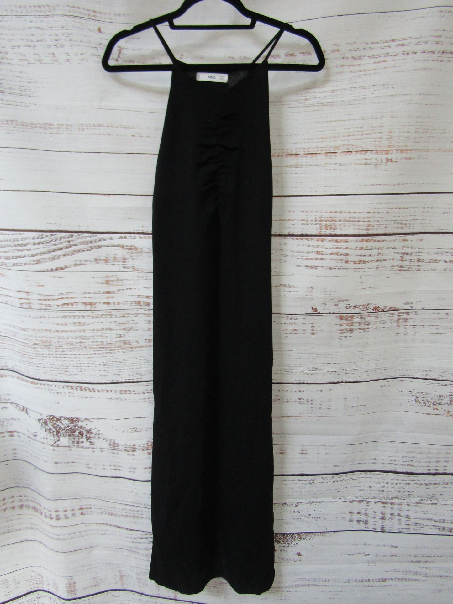 Mango Women's Black Knit Spaghetti Strap Sleeve Dress Size M