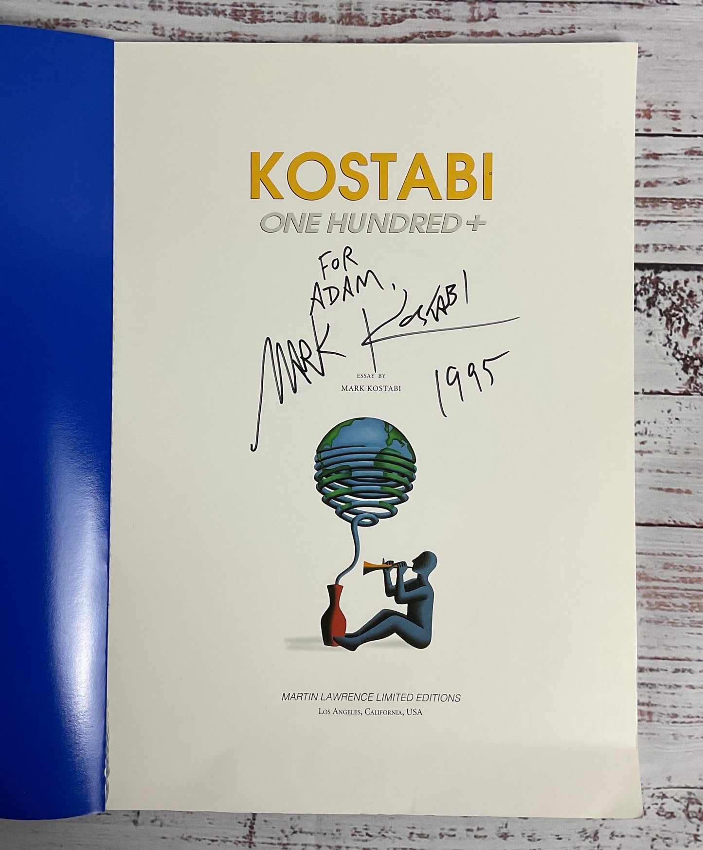 Signed Kostabi One Hundred+ Art Book VTG. 1995