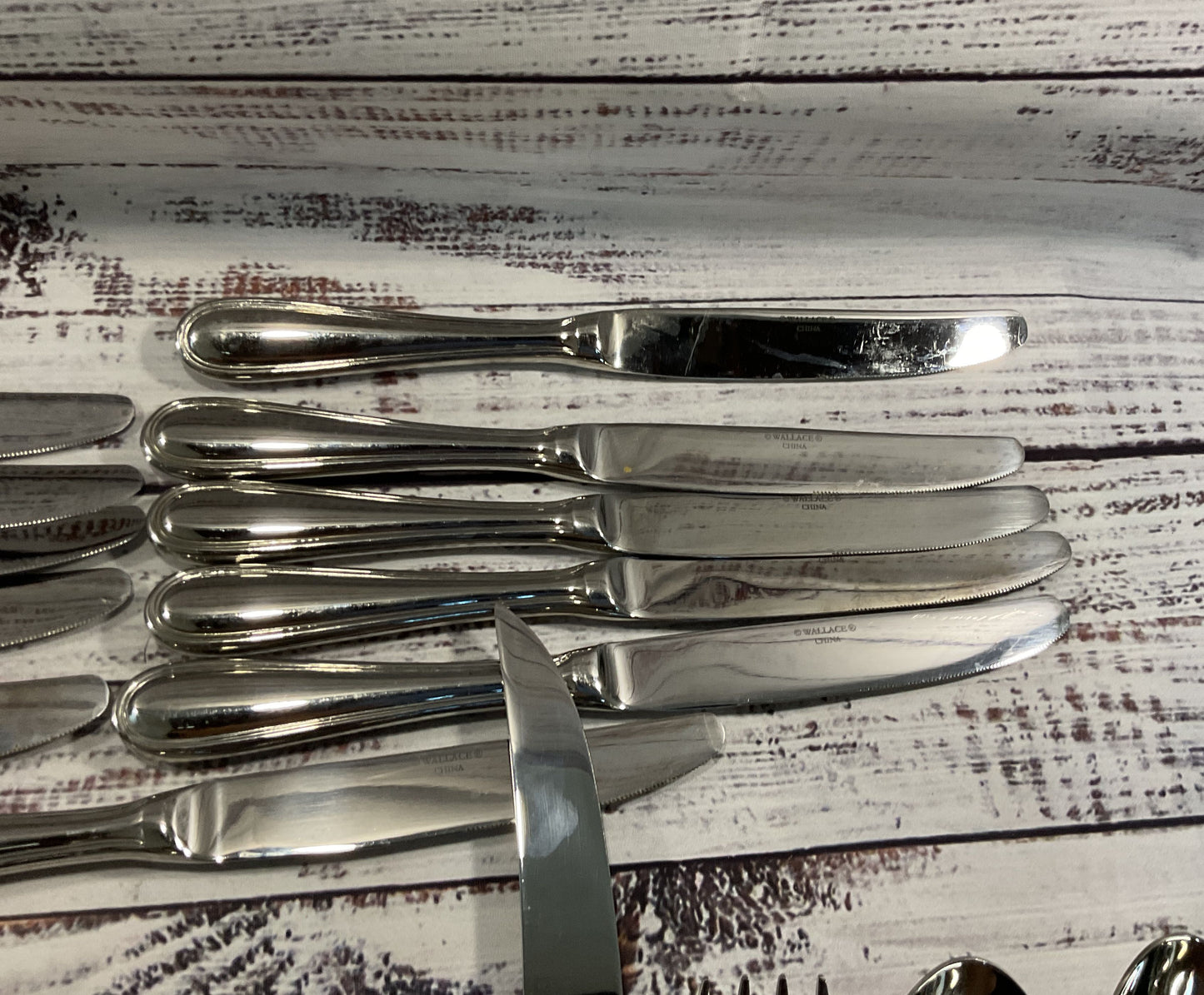 Wallace Rockport Stainless Steel Flatware Set of 46