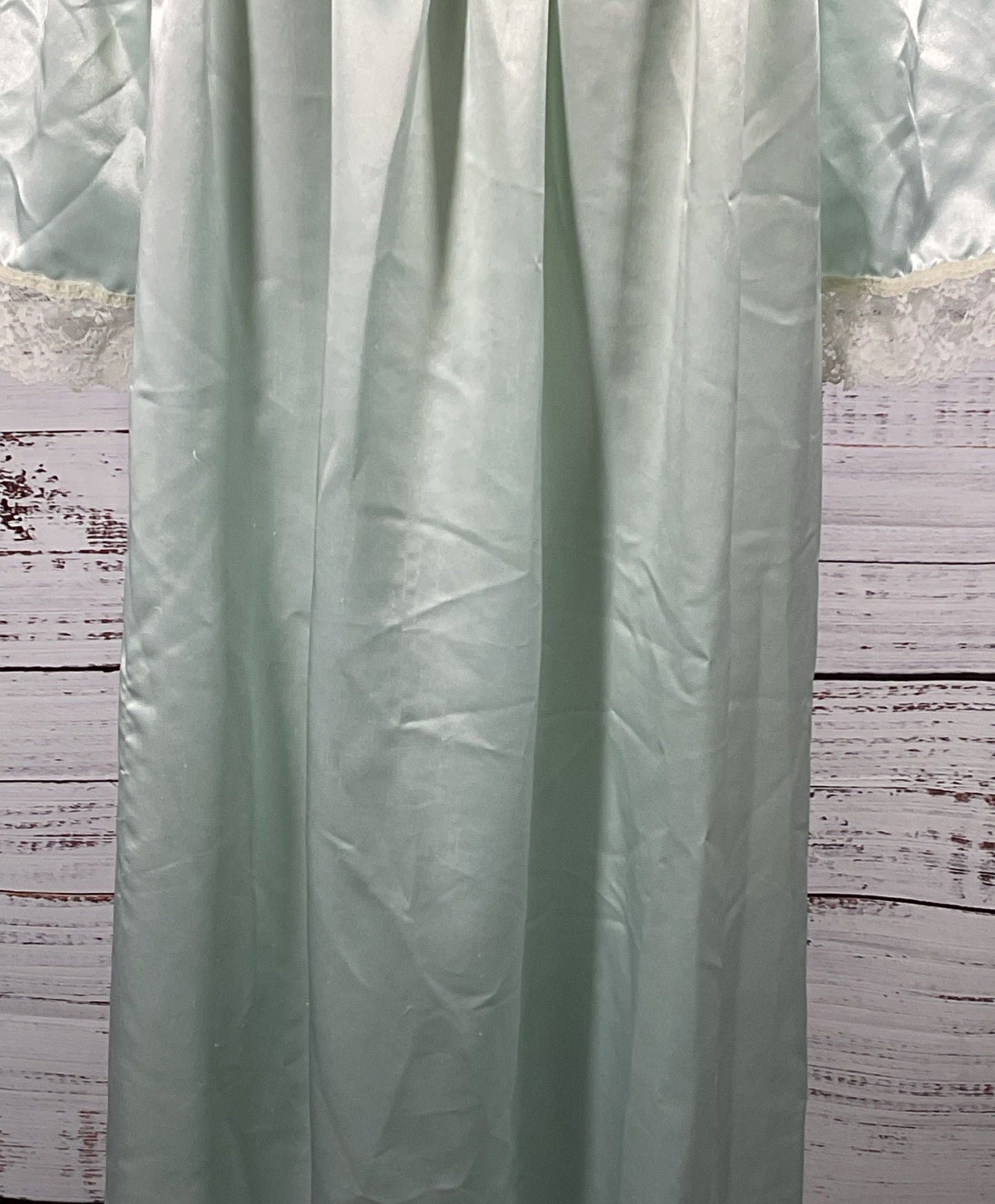 Christian Dior Vintage Lace Lined Nightgown Green