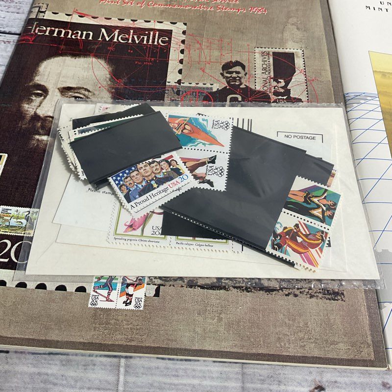 Vtg. 1983 84 Commemorative Mint Stamp Sets Partially Sealed