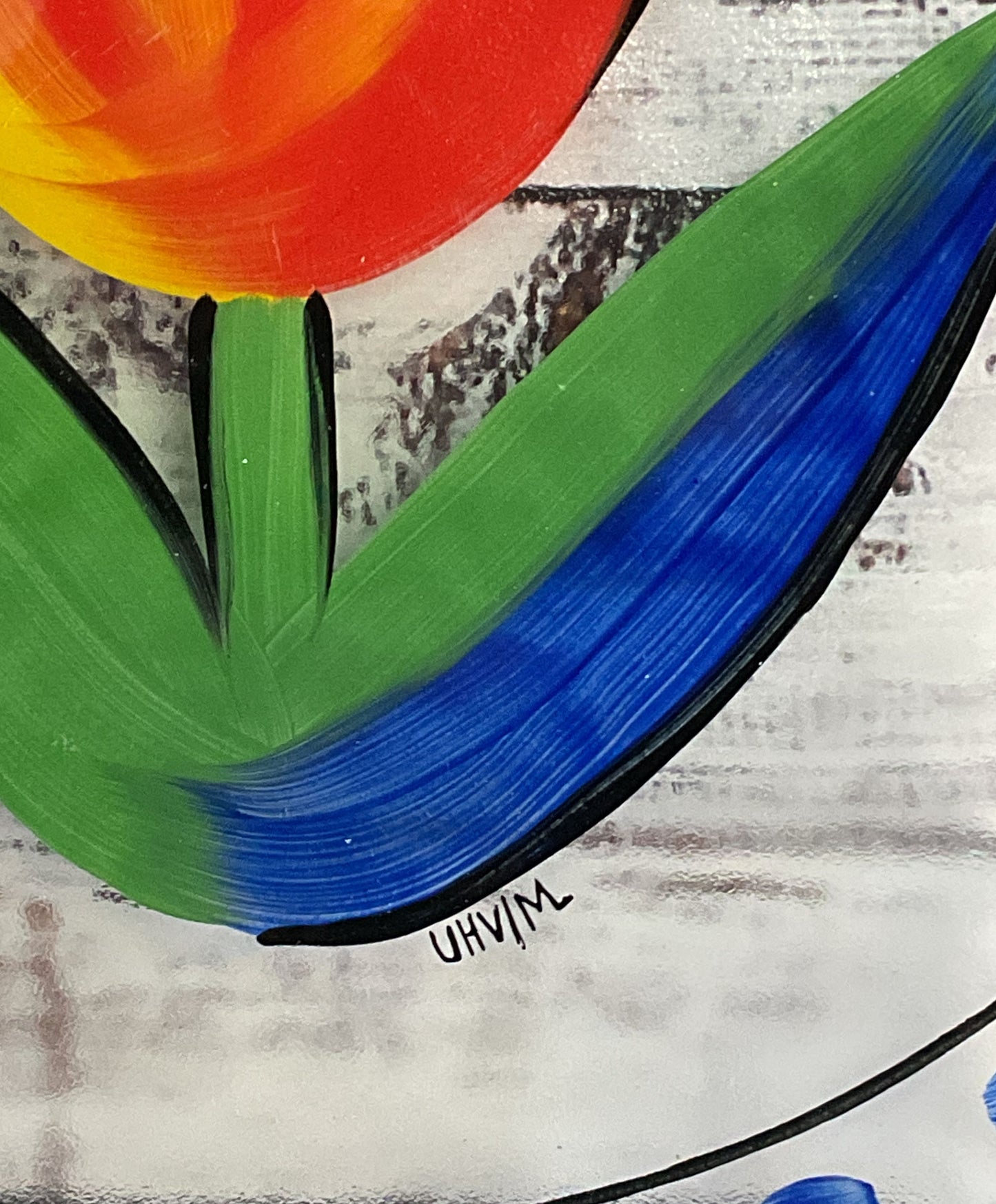 Kosta Boda Ulrica Hydman Vallien Tulip Plate Multicolor