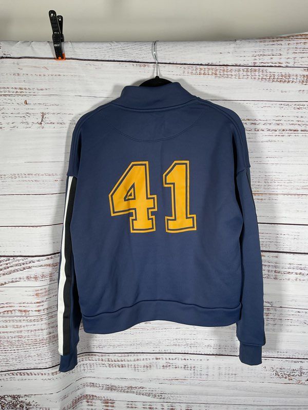 Coach Men's Blue Long Sleeve Relaxed Full Zip Sports Jacket Size S